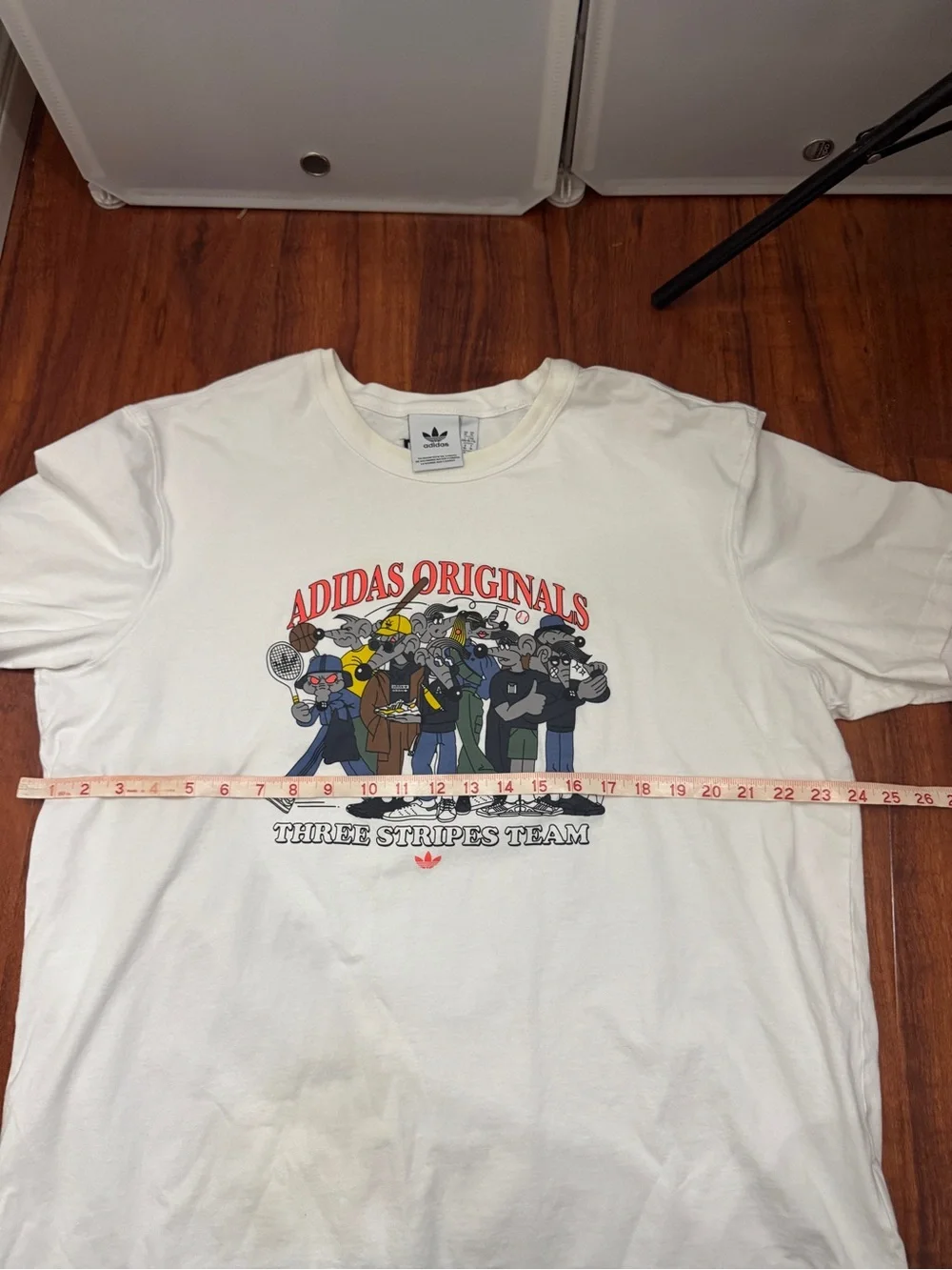 Adidas Original Three Stripes Team Rat Shirt Size XL